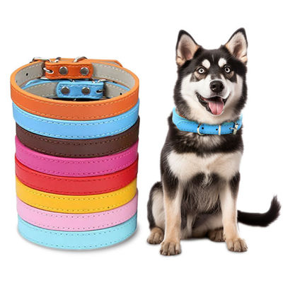 satın al Kahverengi Sarı Mor Pembe Deri Köpek Yaka Kişiselleştirilmiş Deri Ayrılma Kedim Yaka Çevrimiçi üretim