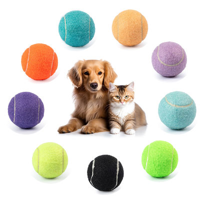 satın al Evcil hayvan Tenis Topları Etkileşimli Köpek Oyuncak Top Atma Kauçuk Köpek Çiğnemek Oyuncaklar Makaron Rengi Çevrimiçi üretim