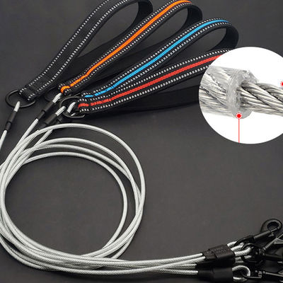 satın al Rahat Yumuşak Yastıklı 4FT Pet Leash Metal Anti Chew Leash Güçlü Anti Bite Çevrimiçi üretim