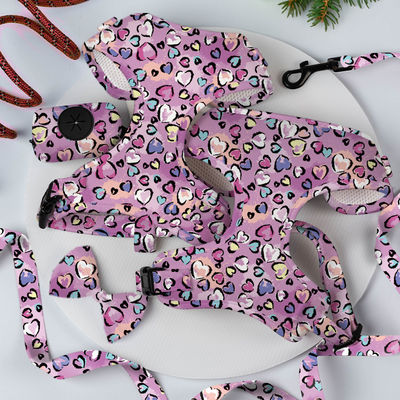satın al Düzenlenebilir Lüks Neopren Ağı Yumuşak Evcil Hayvan Köpeği Harness Set Kişiselleştirilmiş Özelleştirilmiş Logo Tasması ve OEM / ODM Kabul Edildi Çevrimiçi üretim