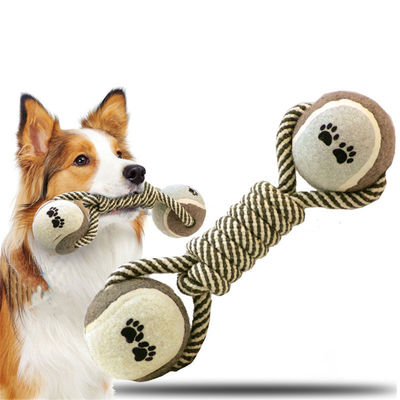 satın al Köpek ipi Oyuncak Orta ve Büyük Oyuncak Dumbbells Tenis topu Pamuk ip Köpek çiğnemek oyuncağı Çevrimiçi üretim