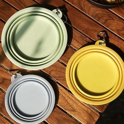 satın al Katlanabilir Seyahat Evcil hayvan Su Besleme Kâsesi Besleyici Tipi Kâpalar Paketler Makaron Rengi Silikon Köpek Çevrimiçi üretim