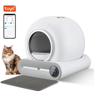 Tuya Akıllı Kediler Çöp Kutusu Sessiz Kapalı Akıllı Temizlik Çöp Kutusu