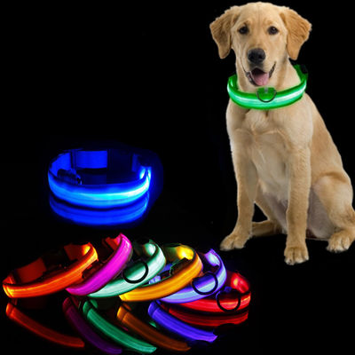 LED Köpek Yaka Su geçirmez Yanıp sönen Işık Gece Yürüyüş Düzenlenebilir USB Şarj edilebilir
