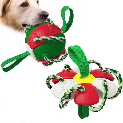 Isırık Dayanıklı Eğitim Köpeği Dost Futbol Topu Açık Hava Köpeği Futbol Topu Tablarla