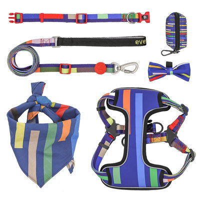Özel Renkler Köpek Harness Logo Yansıtıcı Dönüştürülebilir Lüks Evcil Hayvan Yakaları Ekstra Büyük Köpekler için Harness ve Kayış Seti