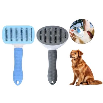 Evcil hayvanlar için saç çıkarıcı tarak taşınabilir kendi kendini temizleyen kaygan fırça kediler köpekler tekrar kullanılabilir