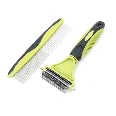 Evcil hayvan bakım fırçası seti Özel Logo 2 In 1 Cat Hair Comb DogPower Source