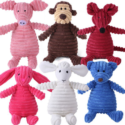 Evcil hayvanlar için oyuncaklar Kapalı oyuncaklar Kabuklu köpek oyuncakları Hayvan şekli Plüş Squeaky Chew Bite Resistant Supplies