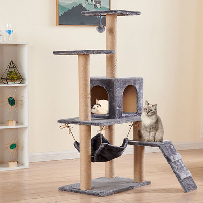Kedi Ağacı Evi Çizik Taşı Ağır Görevli Sisal İpi Kedi Kule Sütunu tırmanış