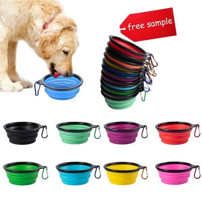 Evcil hayvanlar için kabuklu TPE Katlanabilir Silikon Köpek Yiyecek Yemek Kâsesi Seyahat Yuvarlak Ürün Türü