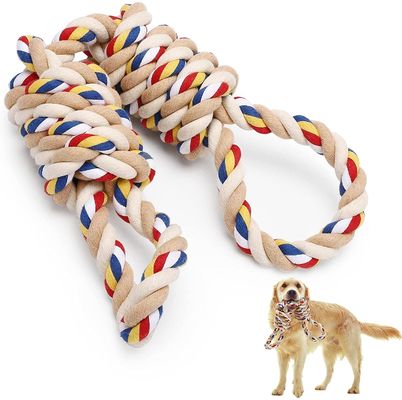 Köpekler Yüksek dayanıklı ip oyuncağı Büyük etkileşimli ısırık evcil hayvan düğüm Oyuncak renkleri Uzun ömürlü gösterir