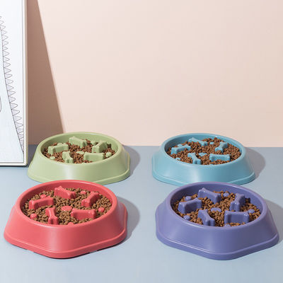 Evcil hayvan köpek kase plastik anti boğulma yavaş beslenme LCD ekran Alimentador De Mascota